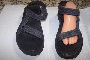 Teva Hurricane Blue and Black Men's Sandals Size 11 Water Hiking Shoes Strappy - Picture 1 of 8