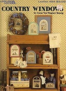 Country Windows Kreuzstich Prospekt - Leisure Arts 454 - Vintage 1986 - Bild 1 von 2