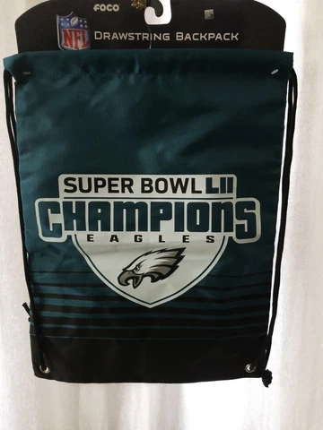 NFL Philadelphia Eagles 2018 superbowl championship drawstring backpack Cover