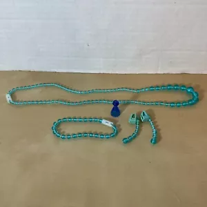 Collar, pulsera y pendientes azules de repuesto Pretty Pretty Princess 1995 - Imagen 1 de 4