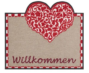 Fußmatte Salonlöwe Willkommen Herz Shape Landhaus 65x75 cm SLD0117-065x075 - Bild 1 von 1