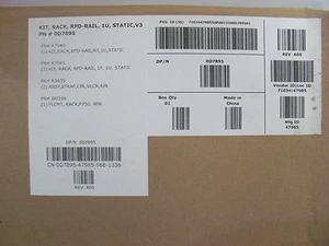 NEW Genuine Dell Poweredge Server 1850 750 SC1425 Rapid Rail Kit D7895 0D7895 - Afbeelding 1 van 7