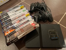 Sony PlayStation 2 Slim Console Black Bundle With Games