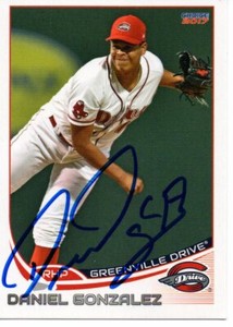 Daniel Gonzalez 2017 Greenville Drive Autographed Signed Card