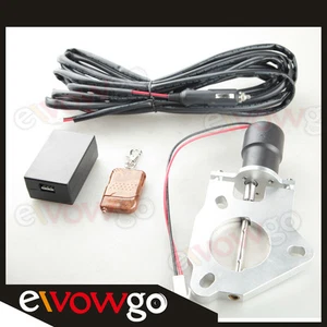 2.5" 63.5mm Electric Exhaust Downpipe E-Cut Cutout Valve Motor+Remote Control  - Picture 1 of 7