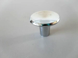 Vintage 1" Small Chrome Drawer Knobs Cabinet Door Pull Concave Face - Picture 1 of 5