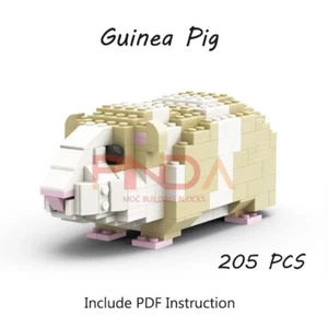 205 PCS Guinea Pig Model Set Building Blocks Cute Pet Animal MOC Bricks Creative - Picture 1 of 5