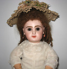 Stunning French Antique Tete Jumeau Bisque Head 16" Doll Closed Mouth RARE