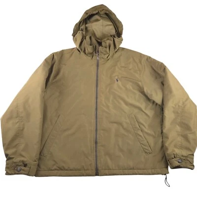 Chaqueta Polo Ralph Lauren Cremallera Completa Con Capucha Puffer Forrada de Vellón Verde Oliva Talla L Foto 1 de 4
