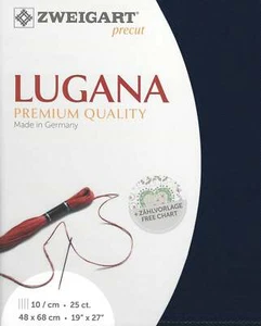 Precut Zweigart Lugana 25 count Navy Blue 3835/589 - Picture 1 of 2