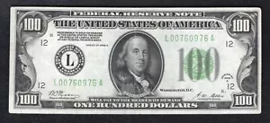 FR. 2151-L 1928-A $100 FEDERAL RESERVE NOTE SAN FRANCISCO, CA ABOUT UNCIRCULATED - Picture 1 of 2