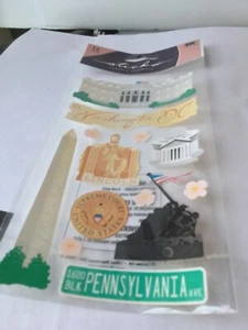 Sticko Washington D.C. Estados Unidos Viajes Álbumes de Recortes Pegatinas Casa Blanca - Imagen 1 de 1
