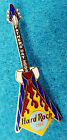 ONLINE HRO 2002 FATHER'S DAY RED NECKTIE BLUE FLYING V GUITAR Hard Rock Cafe PIN