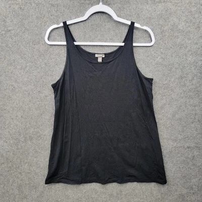 Camiseta sin mangas Jill negra para mujer talla Petite M elástica sin mangas Foto 1 de 4
