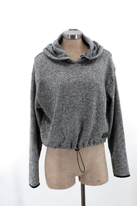Suéter con capucha manga larga con logotipo de Victoria's Secret gris y negro talla M - Imagen 1 de 6