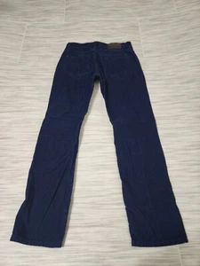 EXPRESS ROCCO NAVY BLUE CORDUROY SLIM STRAIGHT LEG PANTS 28 X 30 - M1417 - Picture 1 of 5