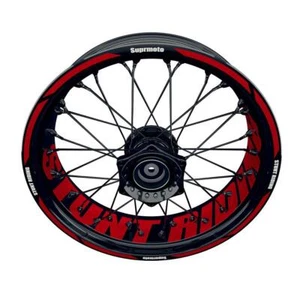 Pegatina llanta moto Wheelsticker V10 naranja negro 17" - Imagen 1 de 2