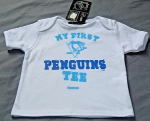 Pittsburgh Penguins Vintage T-shirt Baby Size 24 Months NEW Hockey Reebok NHL - Picture 1 of 12