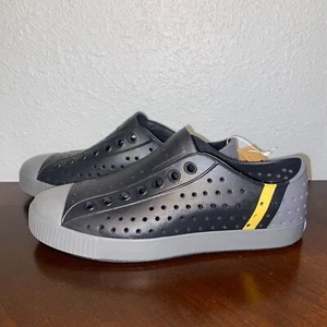 Native Jefferson Block Women's 7 / Men's 5 Slip On Shoes Black Grey Lightweight - Picture 1 of 10