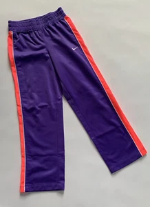 Nike Track Pants 6 Purple Orange Stripe Elastic Waist Athletic Casual  - Picture 1 of 5