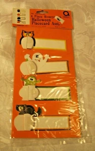 HONEYCOMB HALLOWEEN Table name PLACECARD ASST. PARTY AMSCAN INC. OWL GHOST CAT - Picture 1 of 3