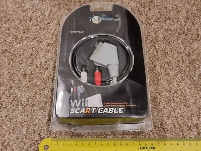 NINTENDO WII & U RGB SCART TV AV CABLE LEAD VIDEO 1.8 Stereo Audio Out BRAND NEW - Image 1 of 2