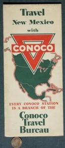 1936 Conoco Oil & Gas service station Travel Bureau New Mexico road map SCARCE - - Picture 1 of 1