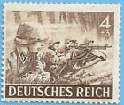 Niemcy II wojna światowa 1943 Żołnierze armii niemieckiej 4+3 znaczek MNH II wojna światowa era Mi # 832