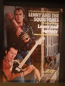 Lenny & Squiggy Lenny And The Squigtones Raro Original Promo Póster Anuncio Enmarcado - Imagen 1 de 1
