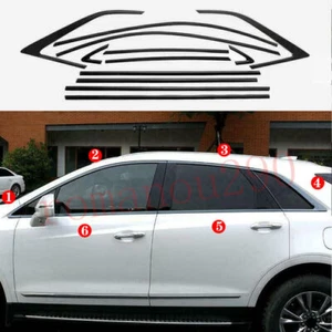 For Cadillac XT5 2017-2022 Black Chrome Side Window Molding Strips Cover Trim*12 - Picture 1 of 9