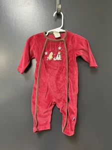 VTG Disney Winnie Pooh Piglet Snowman Jumper Size 3-6M Christmas - Picture 1 of 4