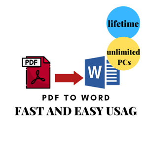 Easy PDF to Word converter pro 2022 - fast and easy to use(unlimited devices )