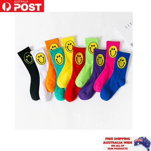Different Colour Smiley Face Socks Cotton Punk Novelty Men Women Unisex Gift