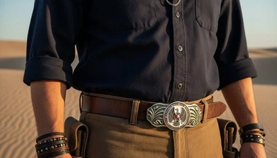 Lafd Los Angeles County Fuoco Divisione Fondato 1888 Argento Belt Fibbia La USA - Immagine 1 di 4