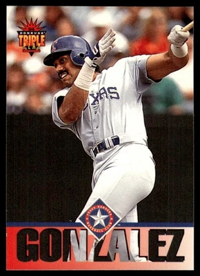 1994 Triple Play Juan Gonzalez Texas Rangers #194 - Image 1 of 2