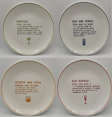 🔥 4 platos de barra de aperitivos para ensalada de 8" definidos de cócteles Pottery Barn Foto 1 de 4