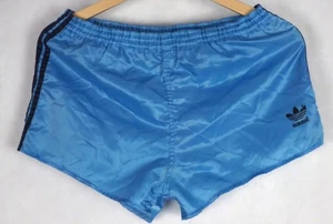 Vintage Adidas Shorts glanz Beckenbauer racer sprinter Hose 80s Nylon D4 - Bild 1 von 6
