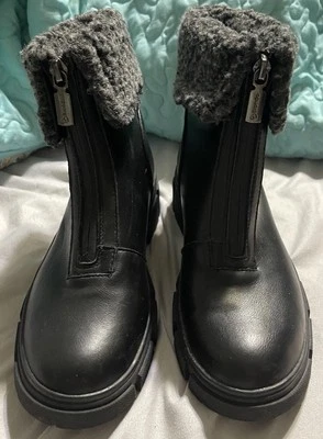 Women’s -Blondo Plaka Waterproof Faux Fur Boot Black Leather Bootie, Size 7M - Image 1 of 4