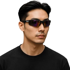 Gafas de sol Nemesis pulidas negras grises lentes envolventes deportivas de seguridad para motociclistas para hombre - Imagen 1 de 17