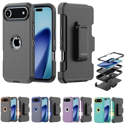 SUMMER_HOME For iPhone 17/17 Air/17 Pro/17 Pro Max Case Hybrid Cover+Belt Clip Fit Otterbox