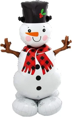 Globo de aluminio Anagram 55" muñeco de nieve Airloonz Foto 1 de 2