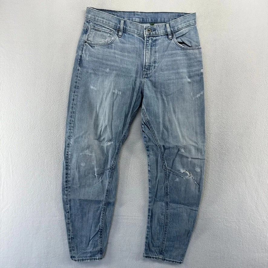 Pantalones de mezclilla G Star Raw para mujer 27x32 se adapta a 30x26 azul arco 3D novio desgastado y2k Foto 1 de 4