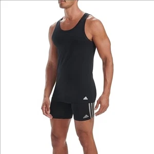 Paquete de 2 camisetas sin mangas negras Adidas Active Flex de algodón XXL para hombre 4A2M06 - Imagen 1 de 3