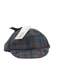 Harris Tweed Herren Hut S grau kariert Wolle mit Polyester 5 Panel - Bild 1 von 5
