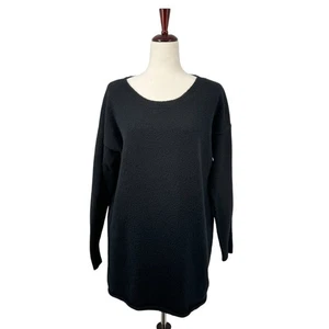 Eileen Fisher Bio Baumwolle Oversize Pullover S schwarz Lagenlook Staple Capsule - Bild 1 von 13