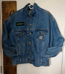 Carhartt Trucker Jeansjacke Vintage Made in USA 90s Y2K Remington Patch L/XL - Bild 1 von 17