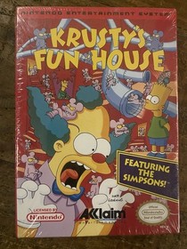 Krusty's Fun House Nintendo NES New Factory Sealed In Box Simpsons 1992 Rare!