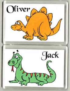 1 Nr. Personalisierter Kühlschrankmagnet Kiddies Dinosaurier Kinder Party Geschenk Sie wählen - Bild 1 von 1