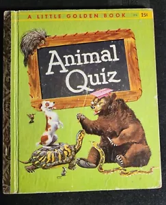 Animal Quiz A Little Golden Book (1st Ed) by Hulick, Nancy Fielding. Our T3790 - Picture 1 of 15