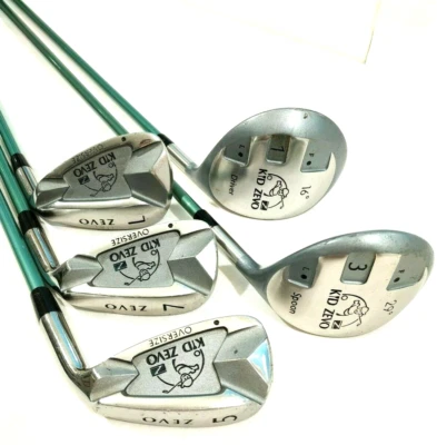 GOLF SET IRON KID ZEVO 5 6 7 DRIVER 1 WOOD SPOON 3 Graphite Shaft 36" - 40"3/4 - Image 1 of 4